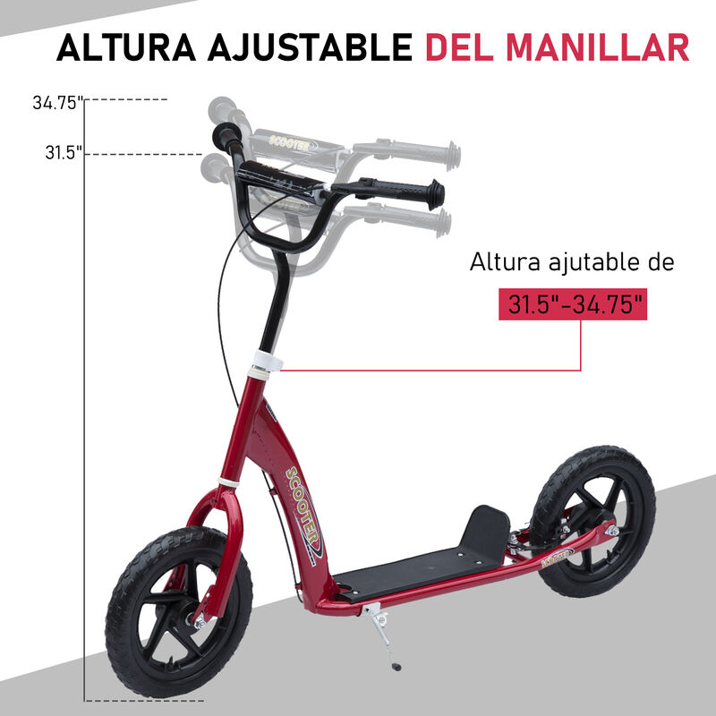 BreeBe Kick Scooter with Adjustable Height Handlebar, Non-slip Footplate, Big Wheels, Rear Brake image number 6