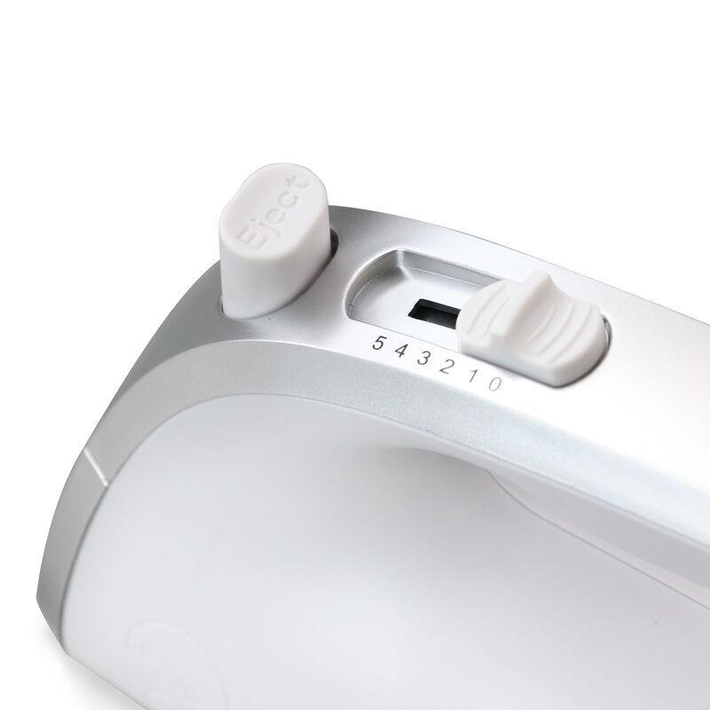 5-Speed 150-Watt Hand Mixer White w/ Silver Accents