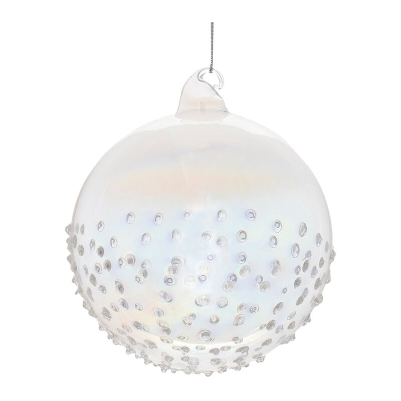 Iridescent Glass Ball Ornaments (Set of 12) – Light-Reflecting Christmas Tree Baubles for Holiday Decor, Wreaths & Garlands