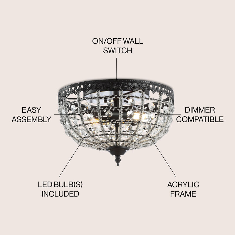 Anita Low-Ceiling Metal/Acrylic LED Flush Mount