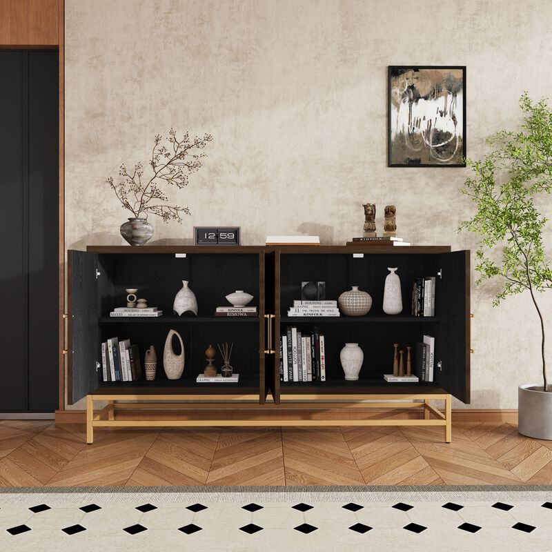Merax Retro Style Sideboard with Adjustable Shelves