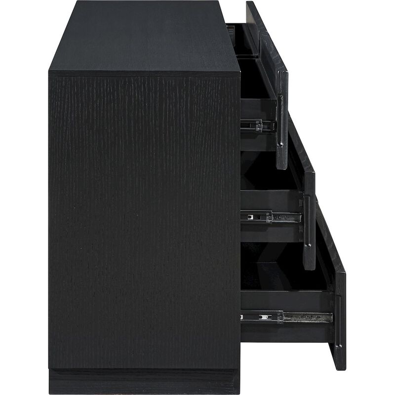 Meridian Furniture Weave Black Dresser