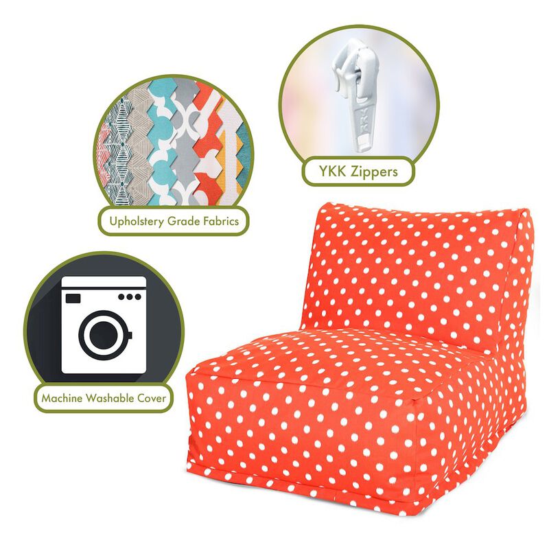 Majestic Home Goods Chair Lounger Ikat Dot Orange