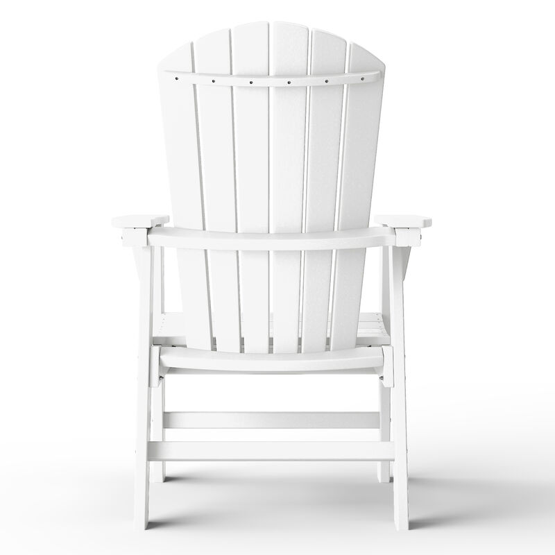 WestinTrends Dylan Outdoor Patio Shell-back Adirondack Dining Chair Weather Resistant
