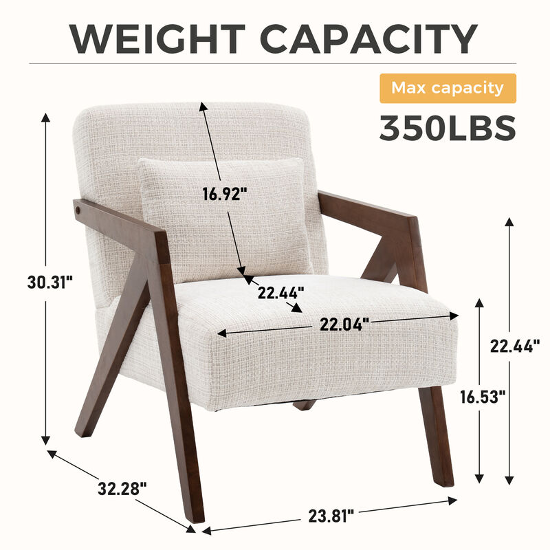 Dexnur Mid-Century Modern Accent Chair image number 7