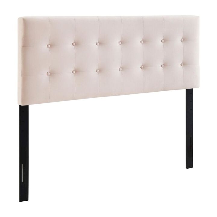 Biscuit Tufted Queen Headboard in Performance Velvet with Plush Design