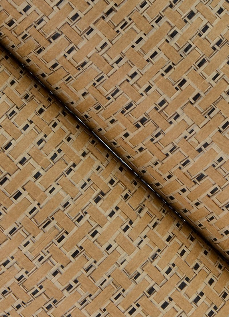 Ehuang Wheat Modern Basketweave Wallpaper (Double Roll) image number 5