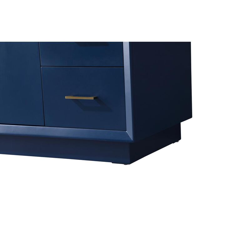 Elegant Kitchen and Bath 60 Inch SIngle Bathroom Vanity In Blue