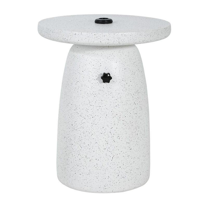 Christopher Knight Home Rysa Patio Lightweight Concrete Side Table with Umbrella Hole and Sand-Filling Design image number 0