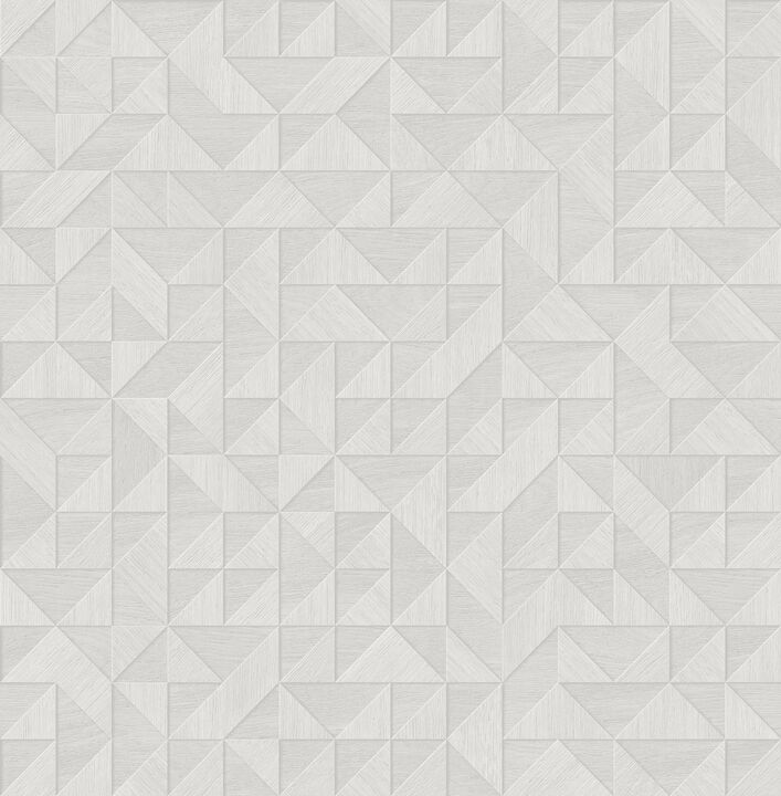 Gallerie Light Grey Geometric Wood Wallpaper