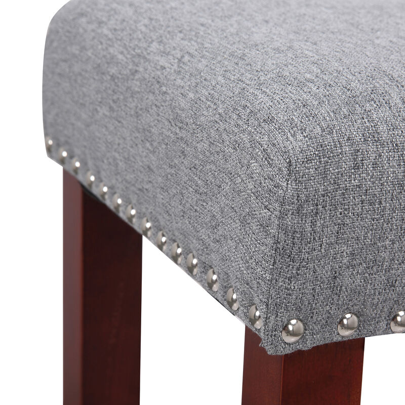 WestinTrends 29" Upholstered Backless Saddle Seat Bar Stool