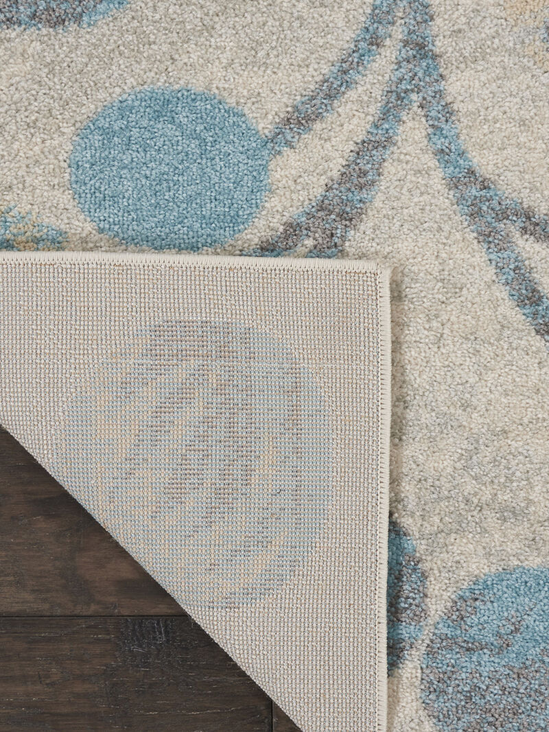 Tranquil TRA03 Ivory/Turquoise 8'10" x 11'10" Rug image number 2