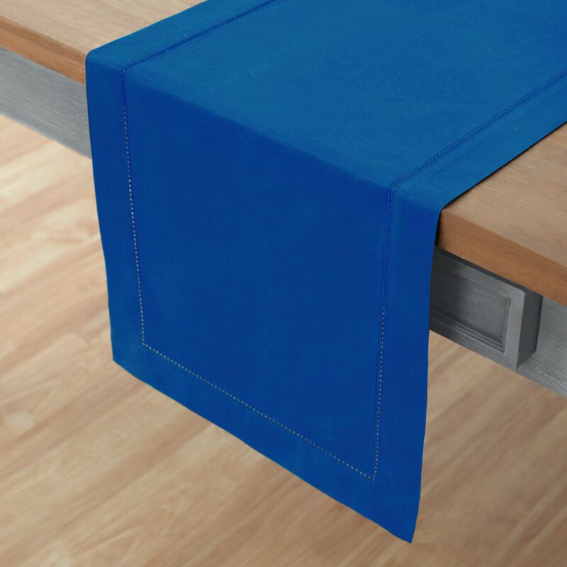 Solino Home Cotton Linen Hemstitch Table Runner &ndash; Handcrafted, Machine Washable, Perfect for Holiday and Everyday Dining