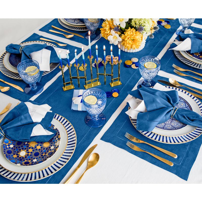 Christmas Linen Table Runner - Classic Hemstitch, Solino Home