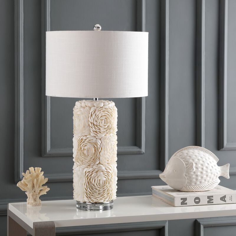 Rosette Seashell/Resin/Crystal LED Table Lamp