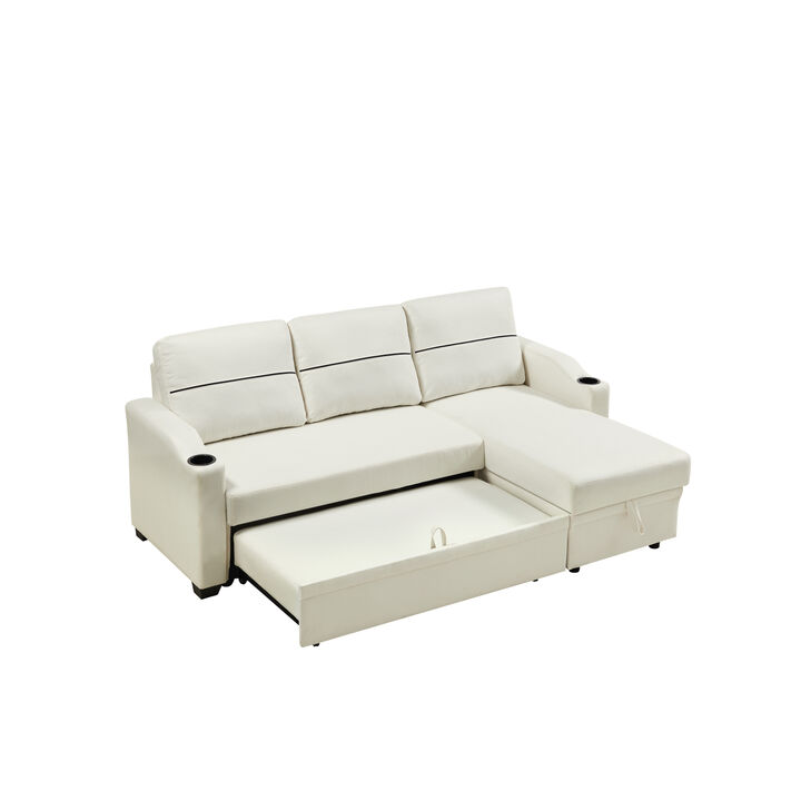 9191 Beige broaching storage sofa