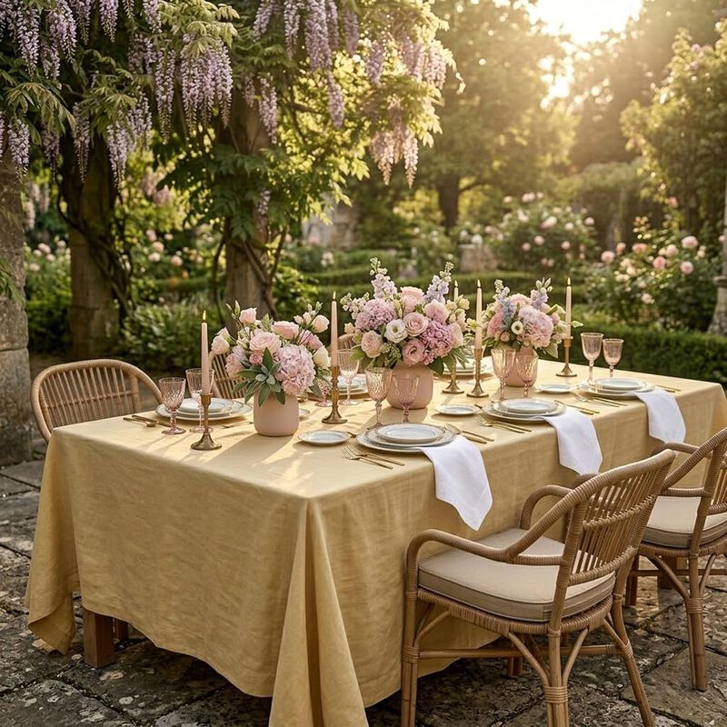 European Washed Linen  Dinner Napkins Set of 4, 20x20 Inches image number 5