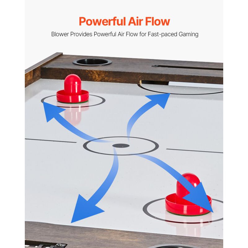3 in 1 Combo Game Table 54in Air Hockey Ping Pong and Foosball image number 9
