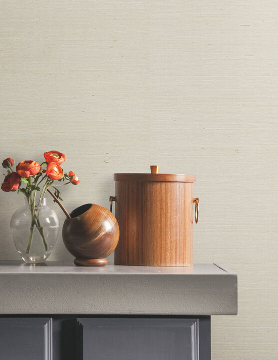 Natural Sisal White Peel & Stick Grasscloth Wallpaper (Set of 2)