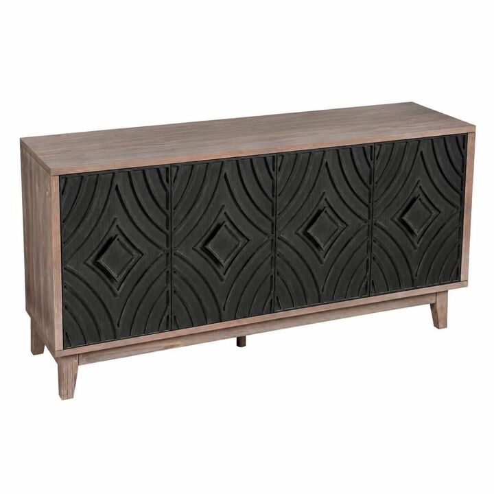 GOODSILO 60 Inch Storage Sideboard Buffet Cabinet with 4 Doors and 2 Shelves, Accent Console Table for Living Room Dining Room Entryway