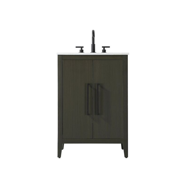 Elegant Kitchen and Bath 24 Inch Single Bathroom Vanity In Mocha Brown