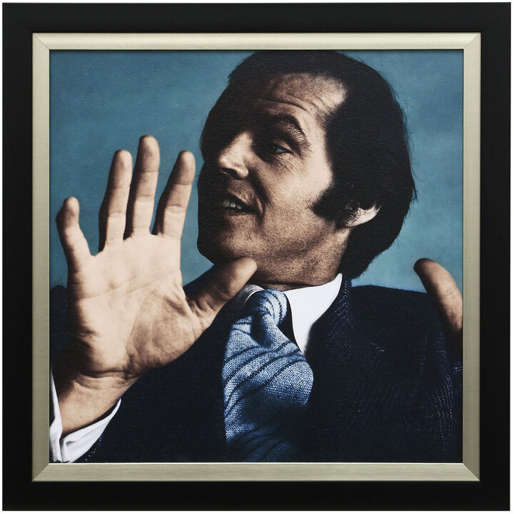 Jack Nicholson Teal Framed Print