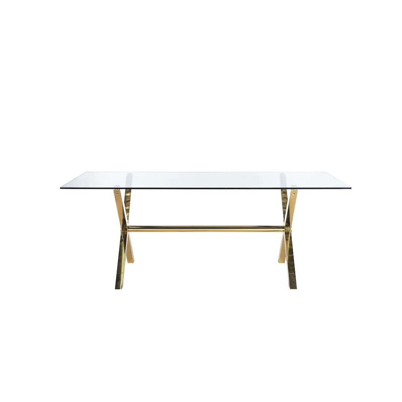 Pangea Home Gold Beverly Dining Table