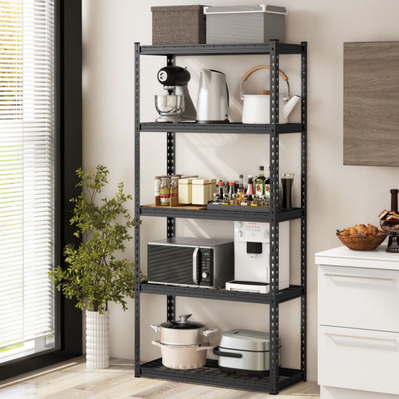 5-Tier Heavy Duty Metal Storage Shelving Unit Adjustable Rack image number 1