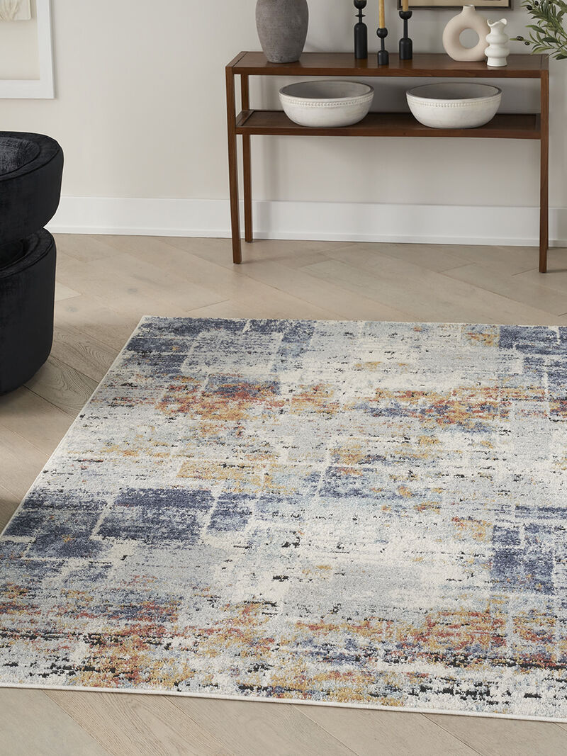 Motion MTT03 Turquoise/Multicolor 5'3" x 7' Rug