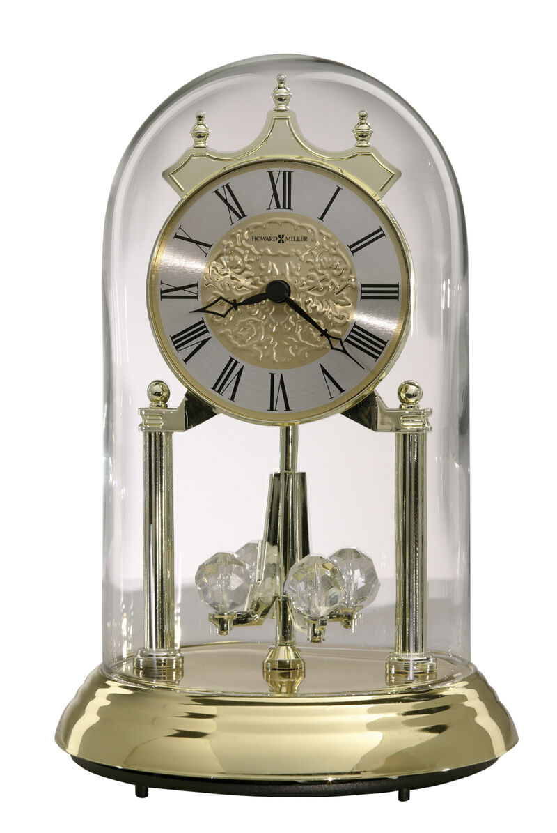 Howard Miller 645690 Howard Miller Christina Tabletop Clock 645690 Polished Brass image number 0