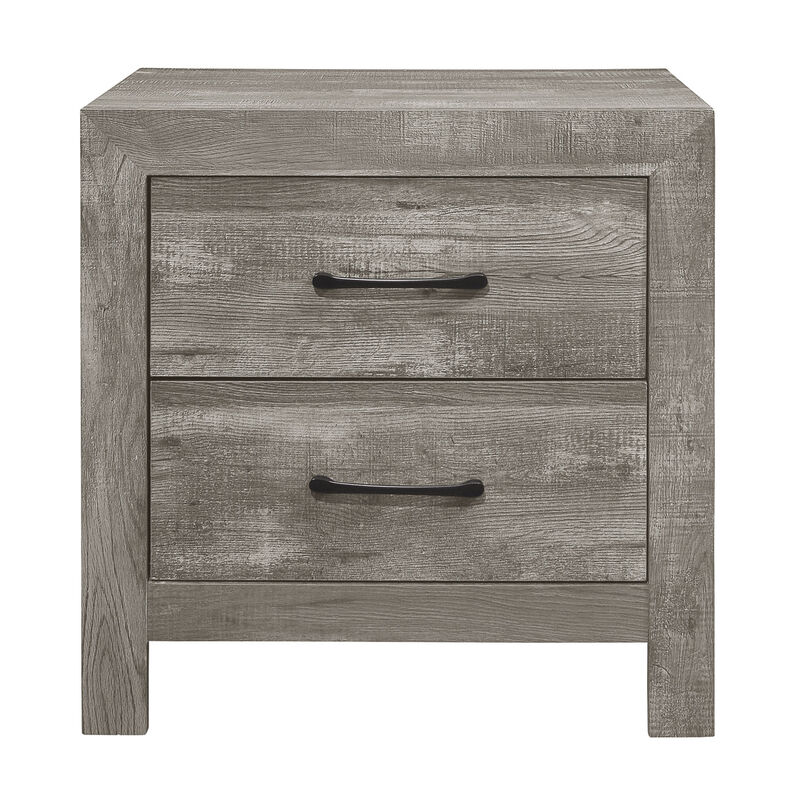 Streamdale Rustic Gray 2-Drawer Nightstand