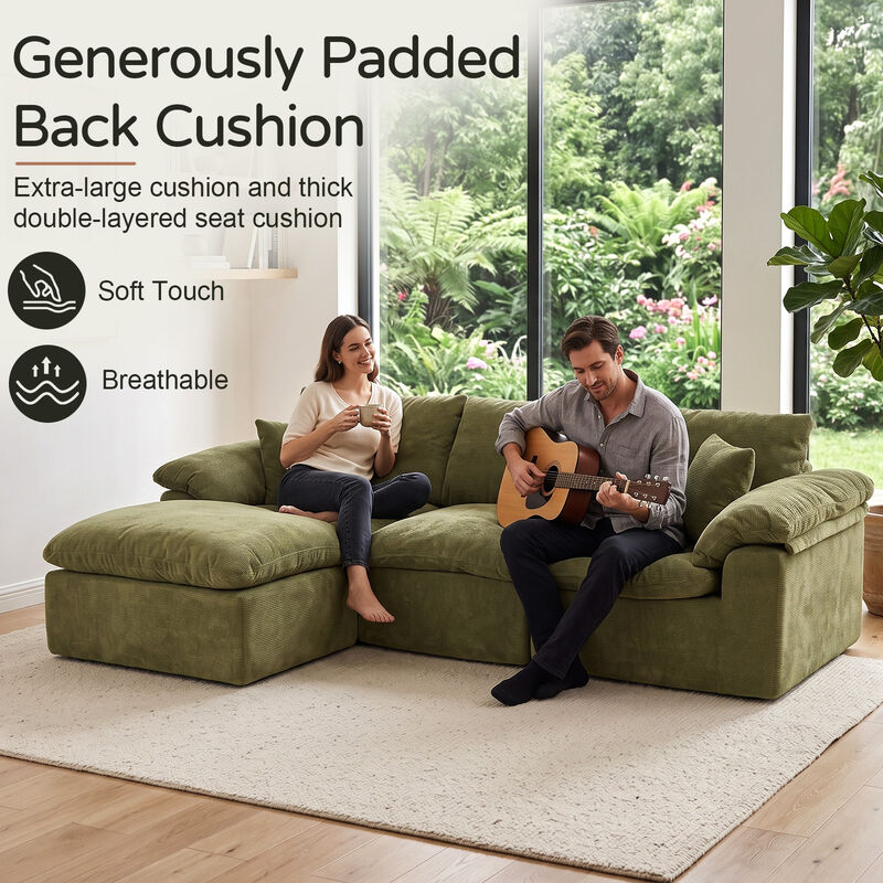 Vubdar L Shape Cloud Couch image number 4