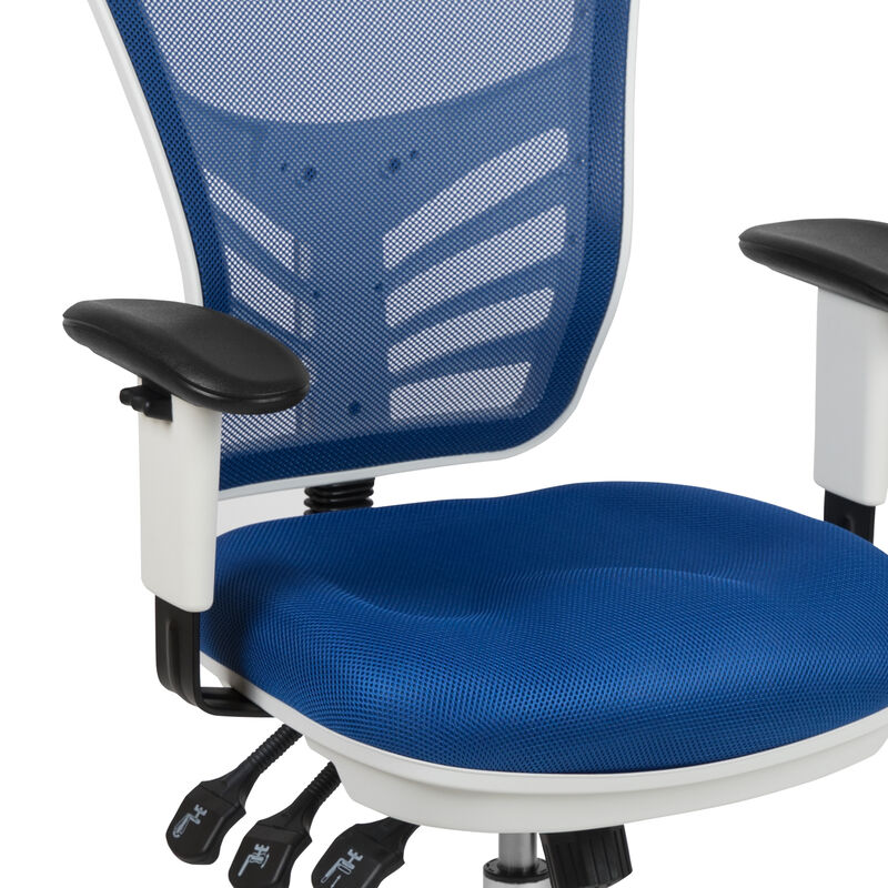 Nicholas Mid-Back Dark Gray Mesh Multifunction Executive Swivel Ergonomic Office Chair with Adjustable Arms image number 6