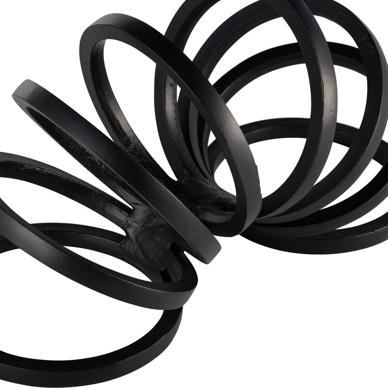 Metal,11",slinky Ring Deco,black image number 3