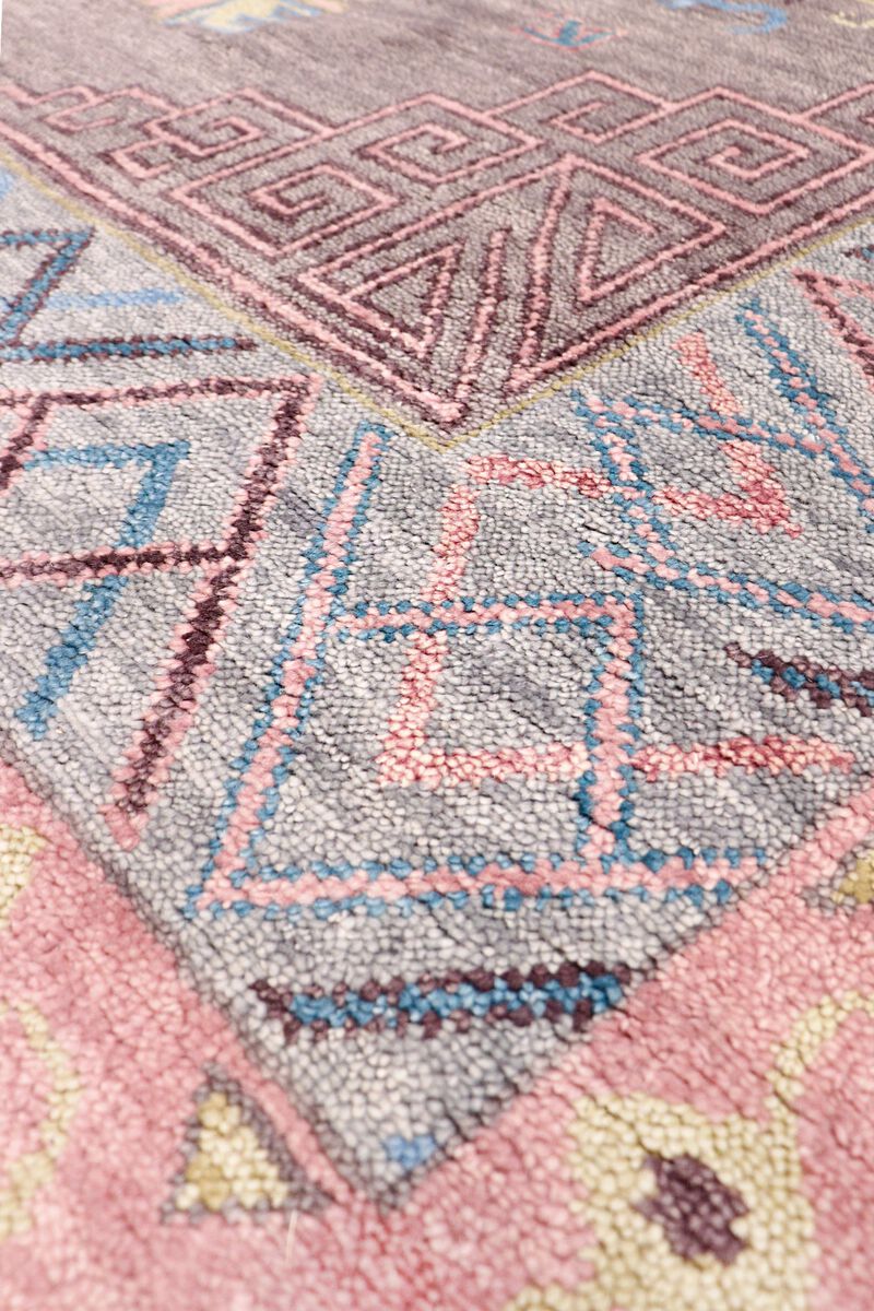 Pasargad Home Khotan Hand-Knotted Grey Wool Area Rug-10' 1'' X 14' 0'' image number 2