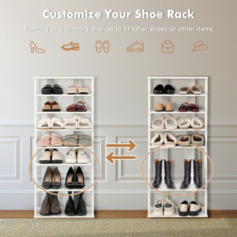 Hivvago Patented 7 Tiers Vertical Shoe Rack for Front Door