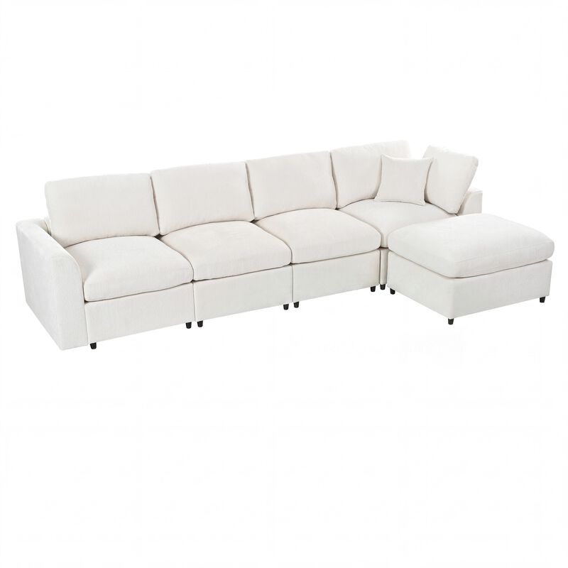 Fuppef Chenille L‑Shaped Sectional Sofa image number 0