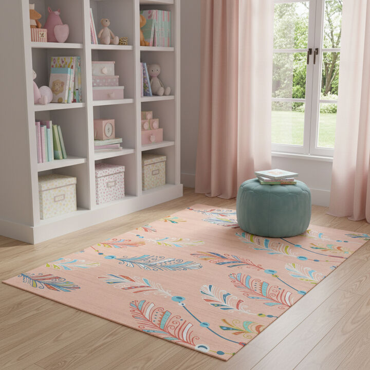 HomeRoots Feathers Youthful Washable Area Rug