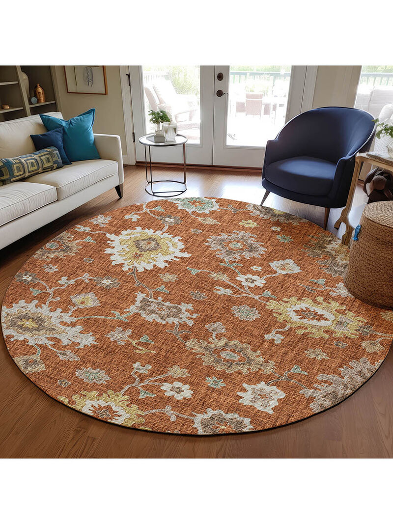 Portico PO6 Paprika 8' Round Rug