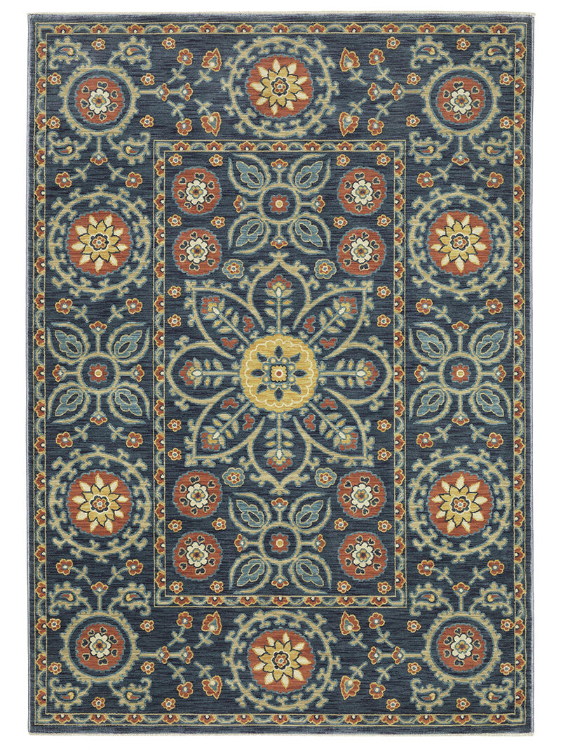 Francesca 5'3" x 7'6" Blue Rug image number 0