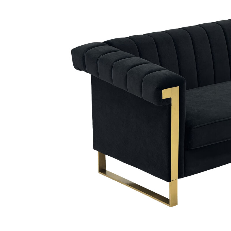 Satwud Luxury Velvet Sofa Set image number 8