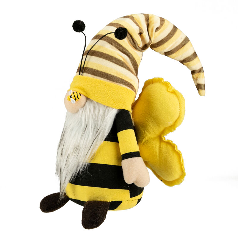18.5" Black and Yellow Bumblebee Boy Springtime Gnome Figure