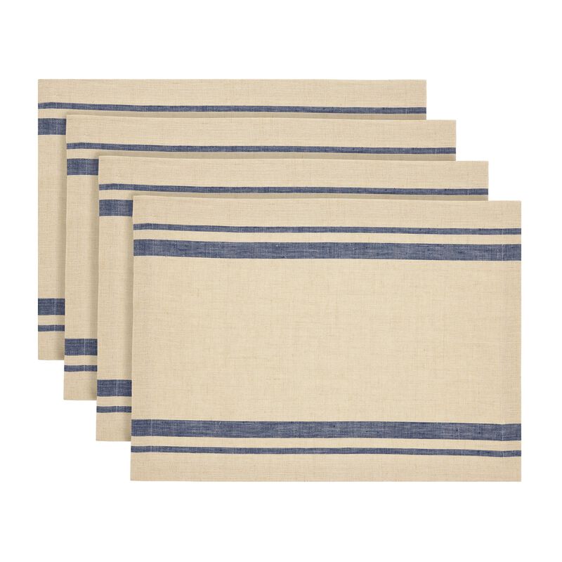 Linen Placemats - French Stripe image number 0