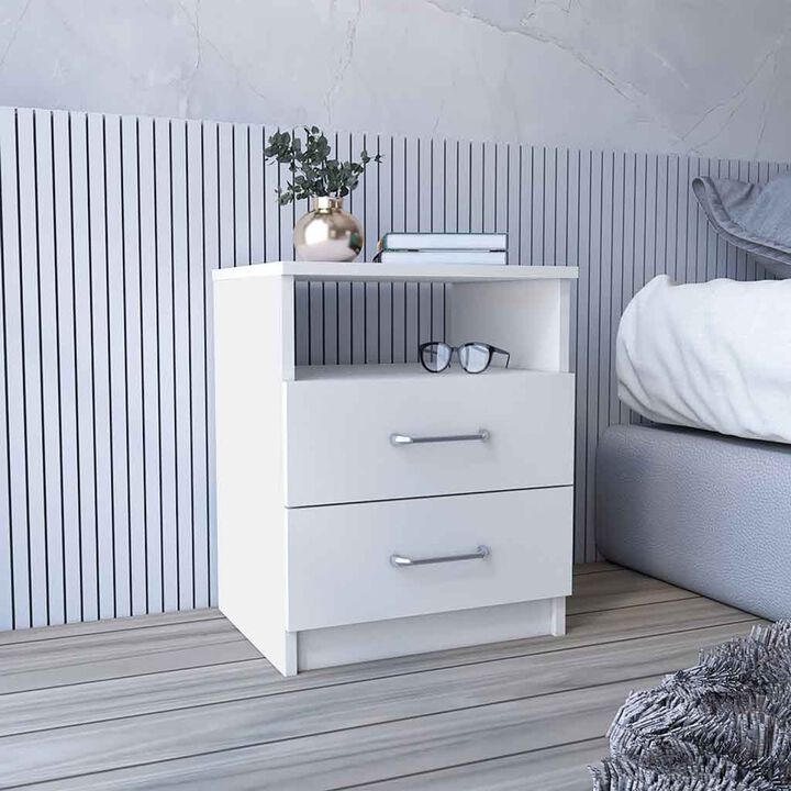 Streamdale Nightstand Olienza, Two Drawers, One Shelf, Finish