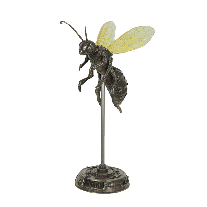 Bronze Finish Steampunk Hornet Specimen on Museum Mount Statue 10.5 Inches High image number 0