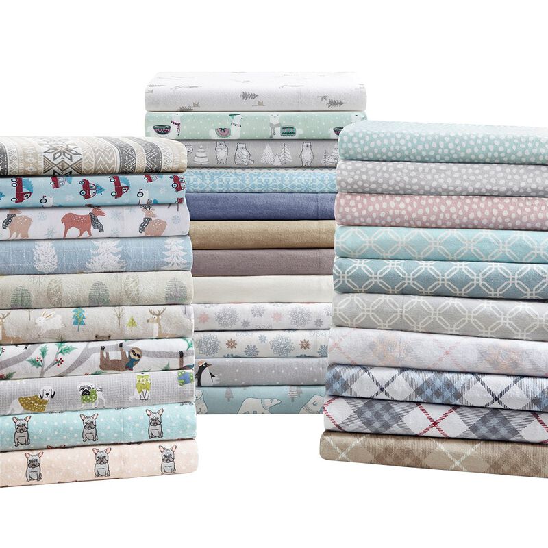 Gracie Mills Persephone 4-Peice Cotton Flannel Sheet Set