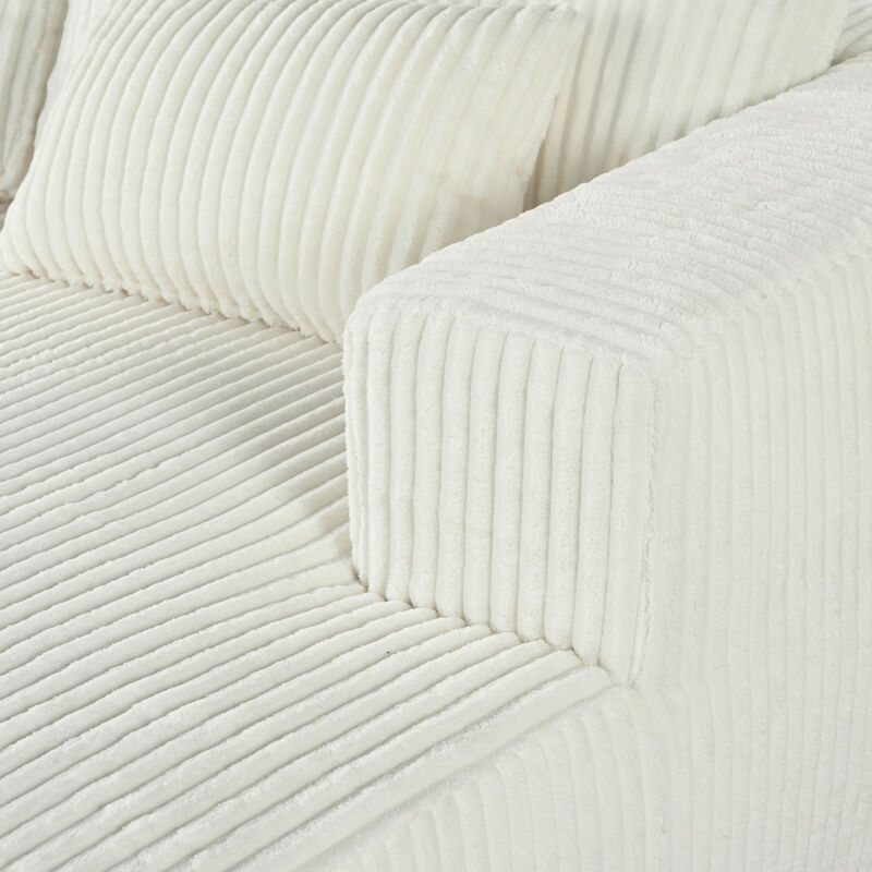Merax U_Style Corduroy Double Sofa Bed with 2 Pillows