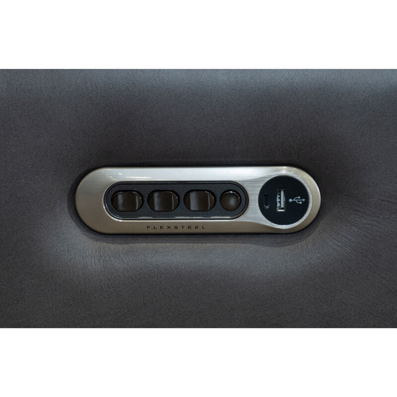 Wyatt Gunmetal Power Reclining Sofa