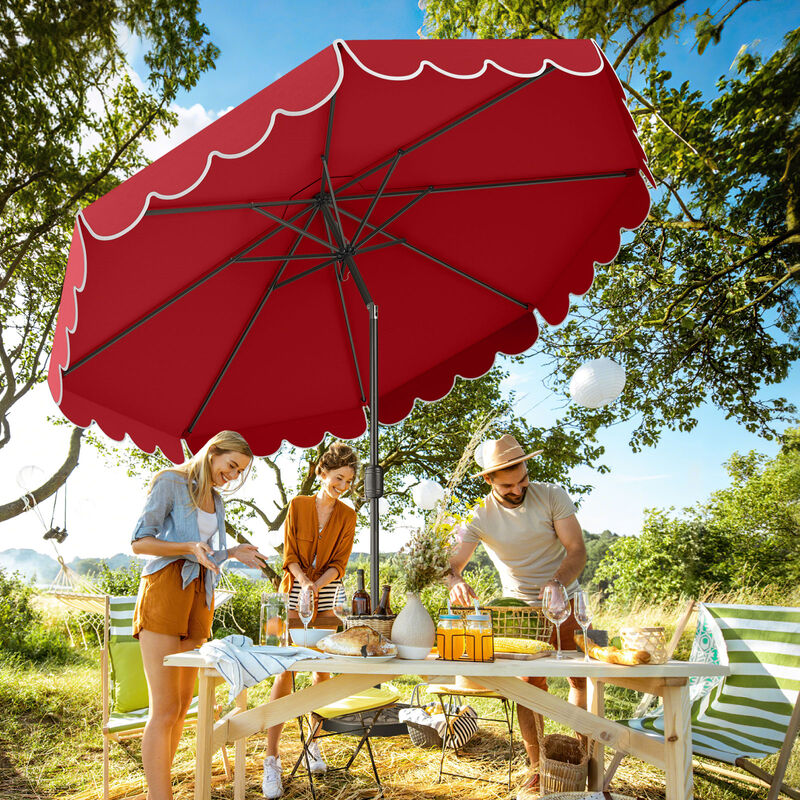 Outdoor Crank Tilt Umbrella &ndash; Adjustable Market Shade for Patio or Backyard image number 6