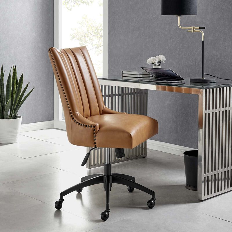 Modway Furniture - Empower Channel Tufted Vegan Leather Office Chair image number 7